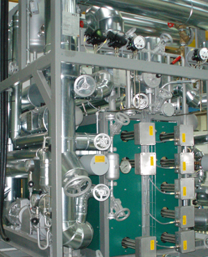 vapour-phase Dowtherm heating plant